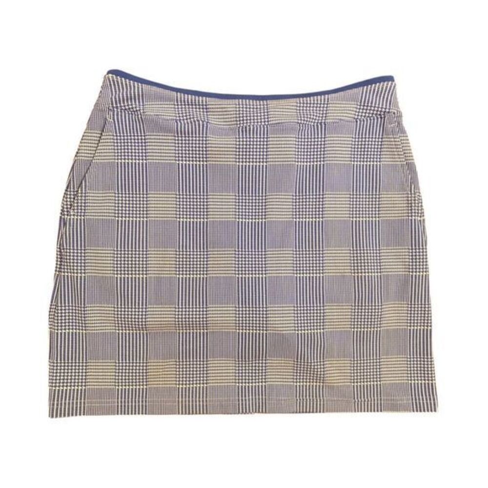 Polo Ralph Lauren Golf Skort - M blue /white plaid , polyester spandex